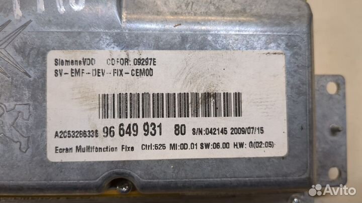 Дисплей компьютера Citroen C5 2008