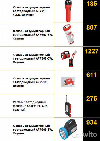 Фонари Аккумуляторные и Налобные