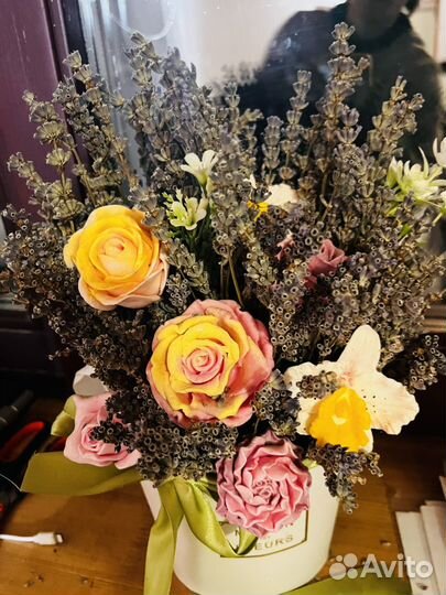 Букеты из мыла и лаванды