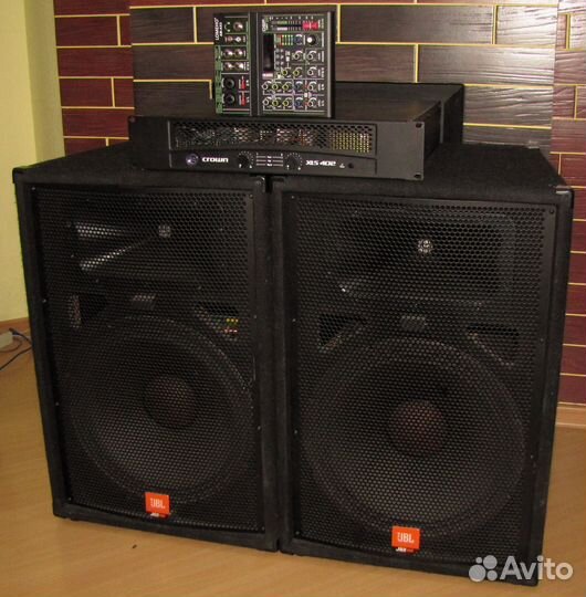 Колонки JBL 1000W Усилитель Crown Микшер Lomeho BT