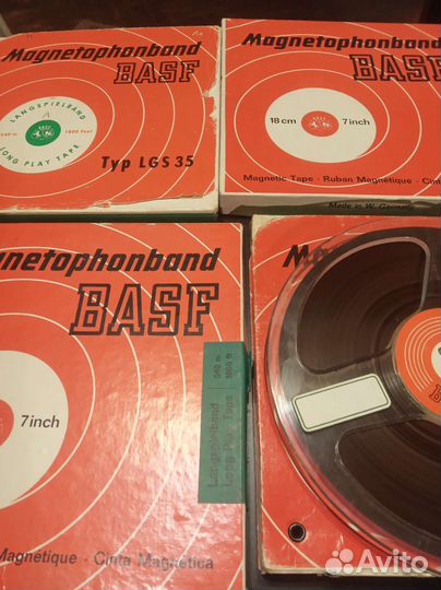 Катушки бобины Basf 18см, мини philips Kodak