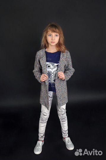 Пиджак твидовый размер 140 150