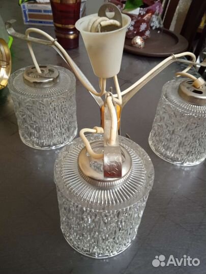 Хрустальная люстра СССР винтажная