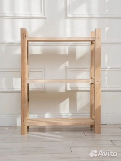 Деревянный стеллаж этажерка. Размер 68х74х38