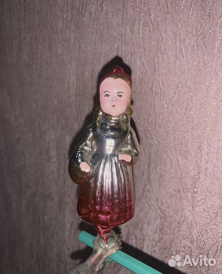 Ёлочная игрушка ссср. красная шапочка