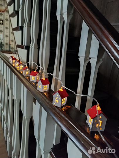 Гирлянда светильник домики