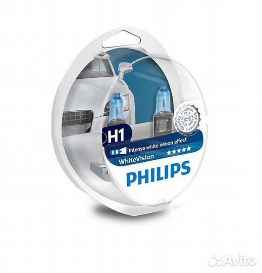 Лампа галогенная philips H1 White Vision ultra 370