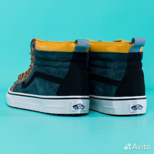 44 Зимние Кеды Vans Sk8-Hi*, Blue Yellow (44)