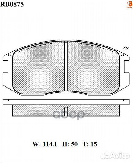 Дисковые тормозные колодки R brake DBP511110