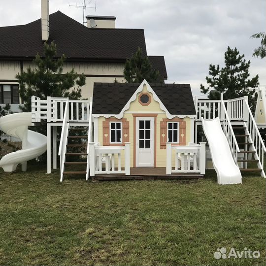 Уличные Детские игровые домики, площадки на дачу