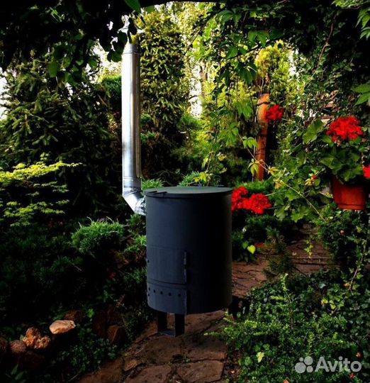 Печь для сжигания мусора Дымок-6 200 литров (5 мм)