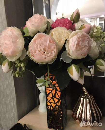 Ваза/вазочка с декором ручной работы