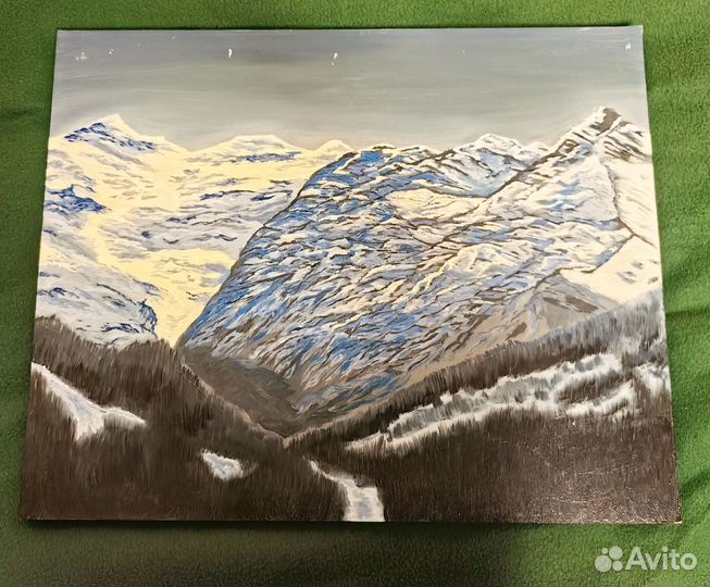 Картина горы маслом большая