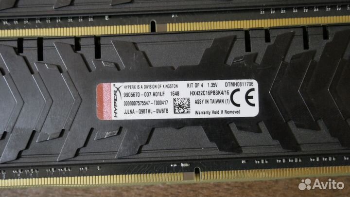 Оперативная память kingstone Hyper Predator 16GB