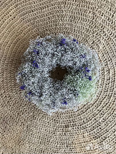 Венок из сухоцветов, злаков, лаванды