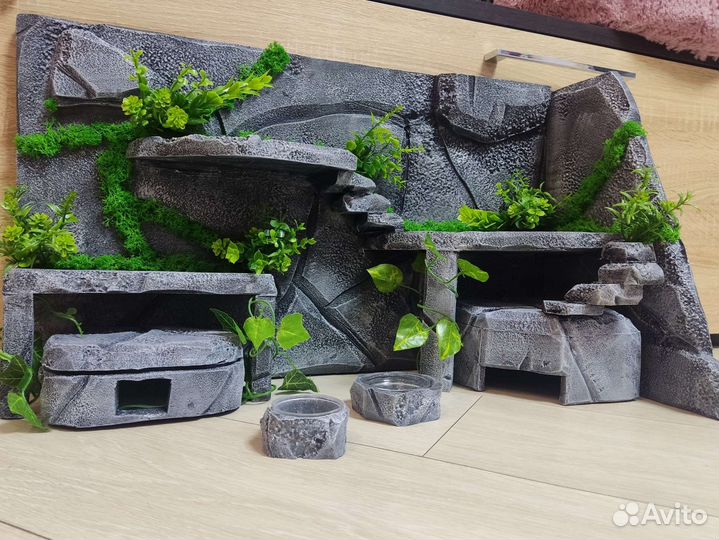 Изготовление объемного фона для террариума, коврик