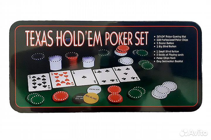 Набор для покера на 200 фишек Light