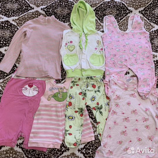 Пакет вещей для девочки от 0–1,5 лет