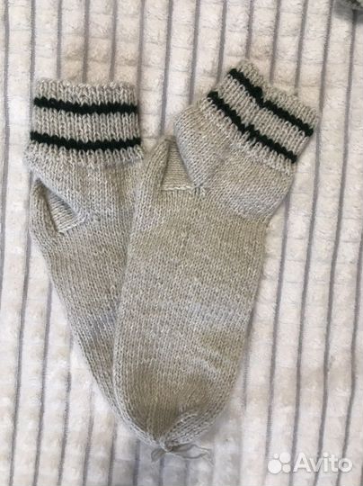 Носки ручной вязки шерстяные теплые