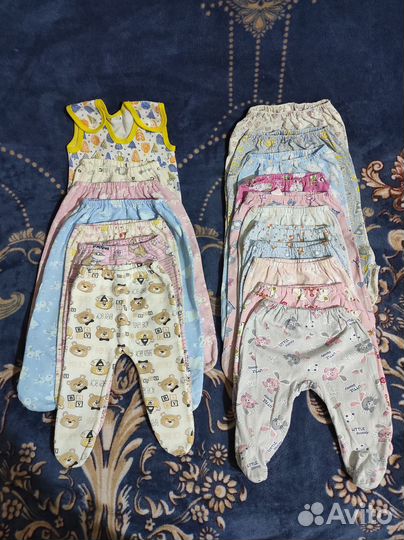 Вещи пакетом. 0 до 12 мес (56-80 размер)