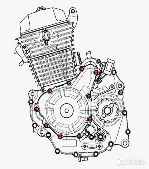 Прокладка крышки генератора loncin FE250 171YMM
