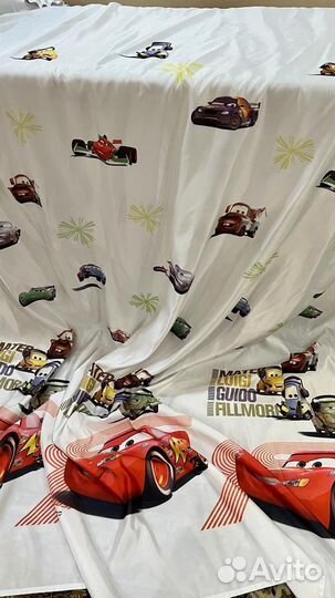 Шторы детские с героями мультфильма Тачки