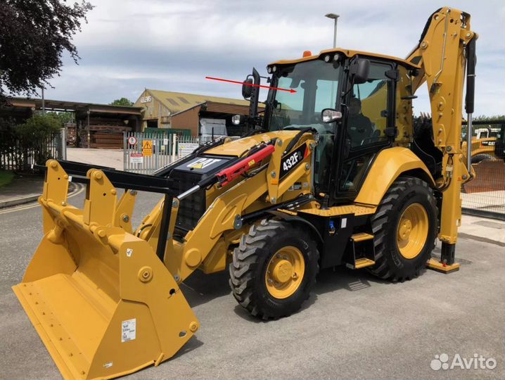 Стекло лобовое для погрузчика Caterpillar 432