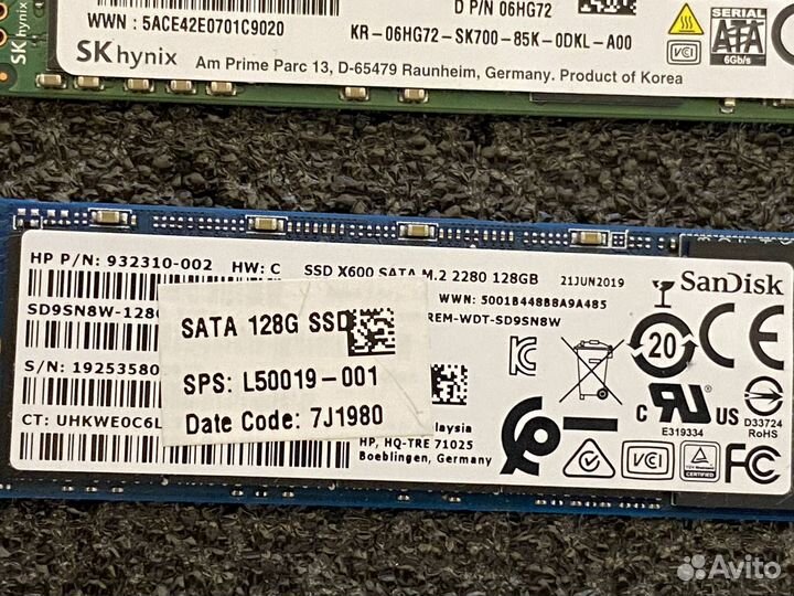 SSD M.2 180gb/128gb/120gb/16gb