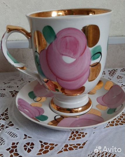 Чайная пара гигант дулево Агашки. 600 мл