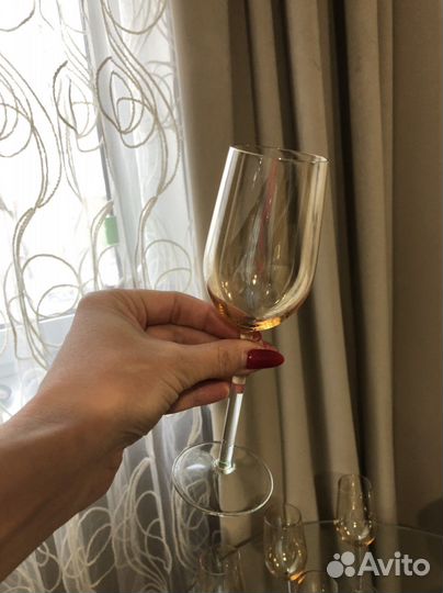 Фужеры Калининские янтарные СССР