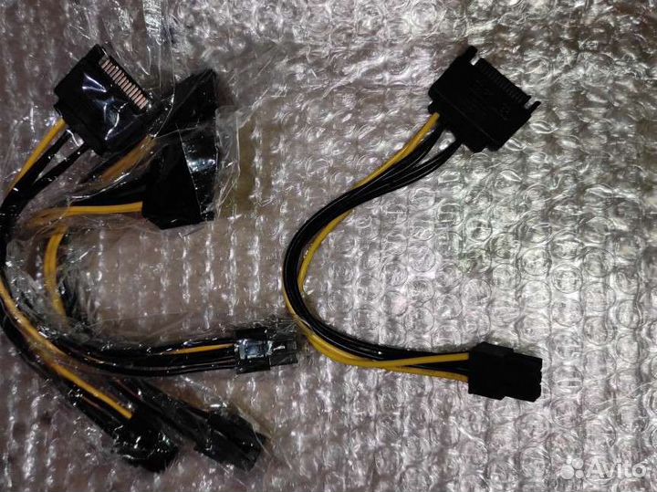 Райзер pci-e ver009s новые молекс, сата, 6pin