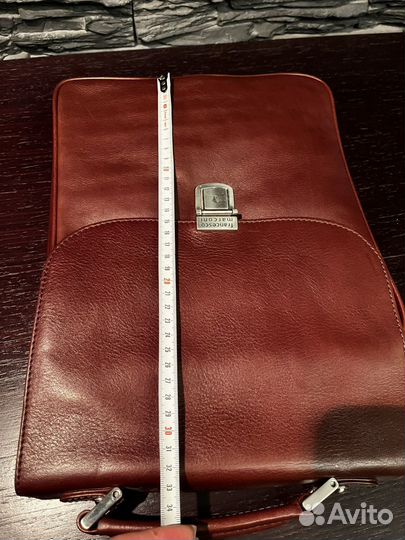 Мужской кожаный портфель francesco marconi