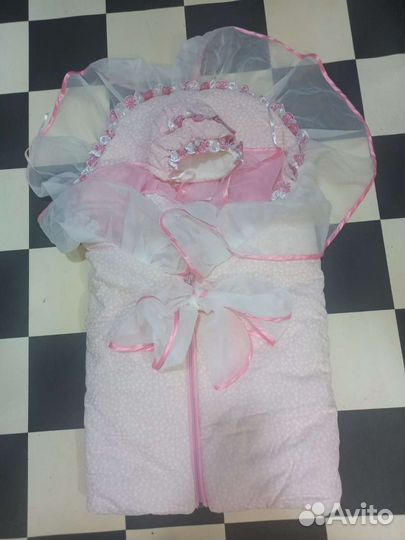 Конверт на выписку для девочки зима