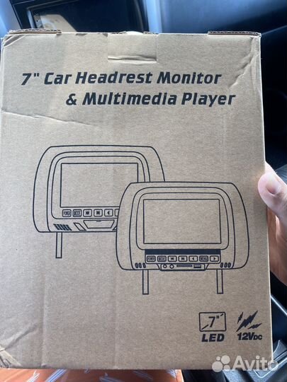 Подголовник с монитором 7 дюймов