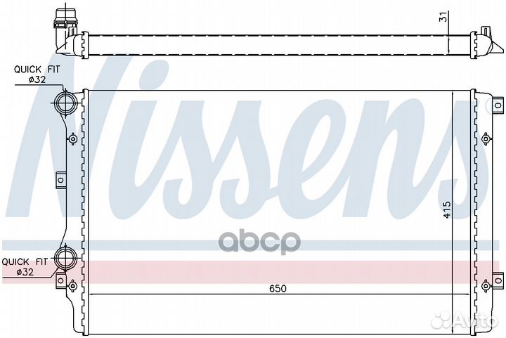 Радиатор двигателя 65280A Nissens