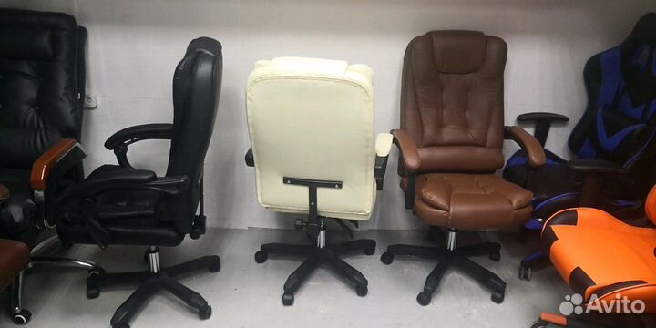 Офисные домашние класические кресла экокожа