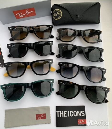 Очки ray ban wayfarer 50 коричневые