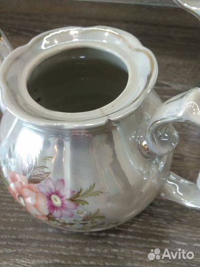 Чайник доливный, заварочный. Фарфор. СССР, юаиз