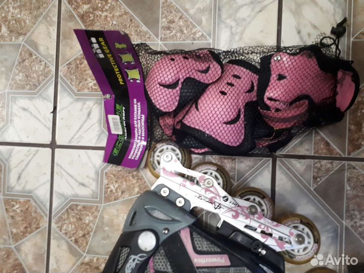 Роликовые коньки детские раздвижные powerflex