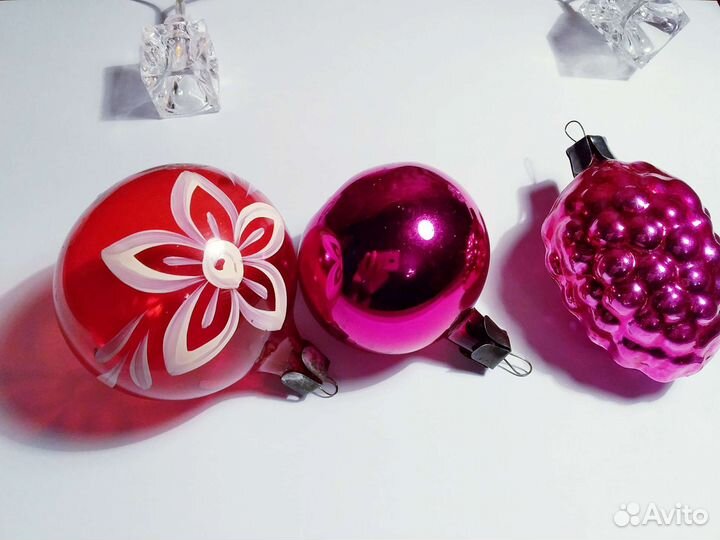 Ёлочные игрушки СССР Гранат Виноград Шары Лот