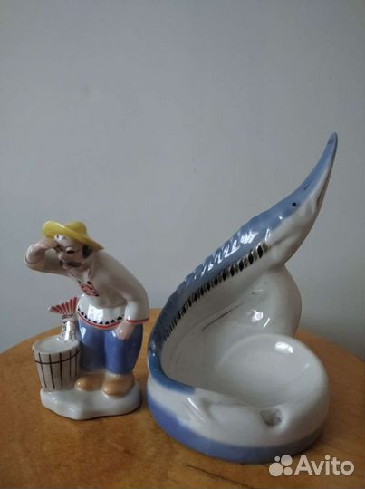 Статуэтки фарфор Рыбки, рыбаки