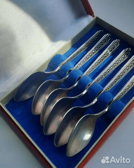 Чайные ложки, солонка мельхиор СССР