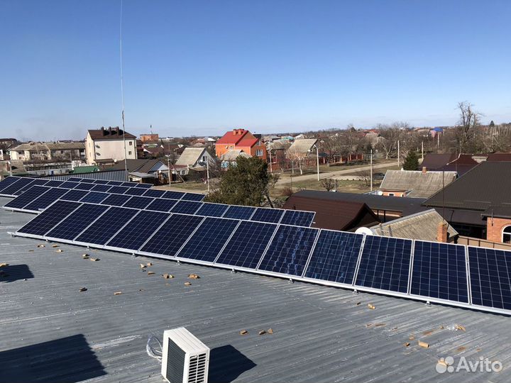 Гибридная Солнечная электростанция 5 кВт под ключ