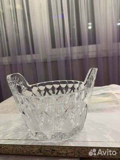 Хрустальная ваза, салатник СССР, новая