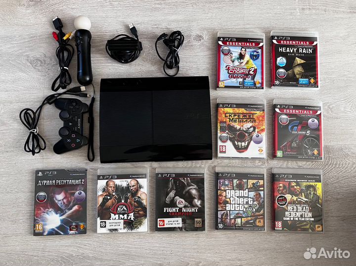 Игровая приставка sony ps3 + 9 игр