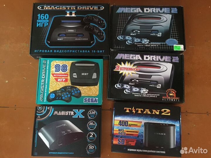 Игровые приставки 8 бит, 16 бит