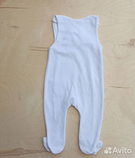 Комбинезон для девочки новый белый велюровый 56