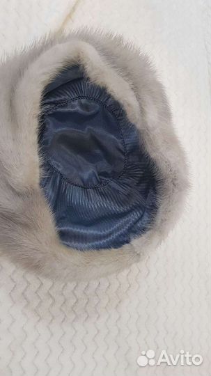 Шапка из голубой норки Русский Мех