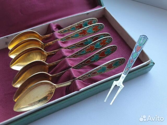 Ложки серебро позолота СССР