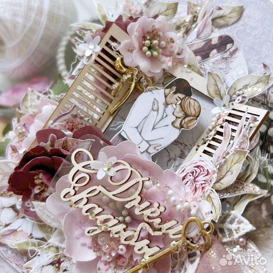 Свадебная открытка ручной работы